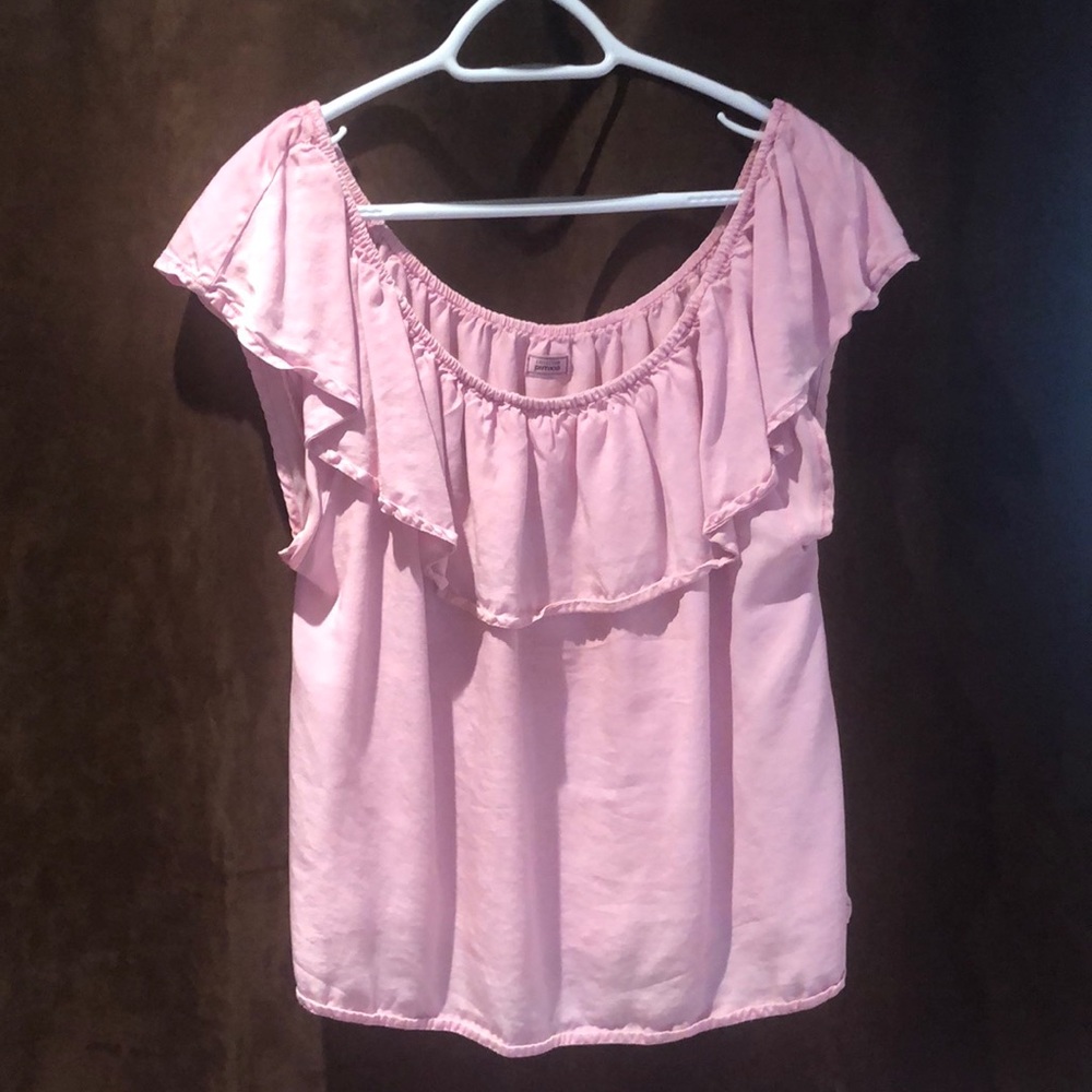 Pink off the shoulder shirt